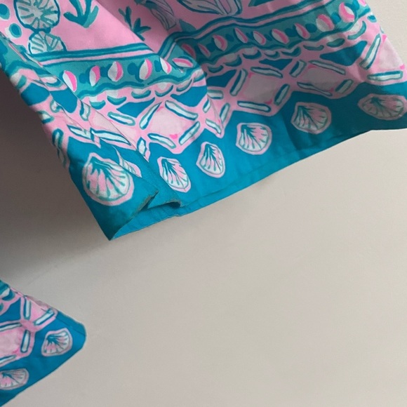 Lilly Pulitzer Turquoise and Pink Wide Leg Pants - Picture 4 of 12